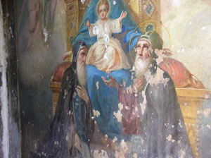 Фпагмент росписи Благовещенского собора, выполненная А.П. и П.А. Соловьевыми.